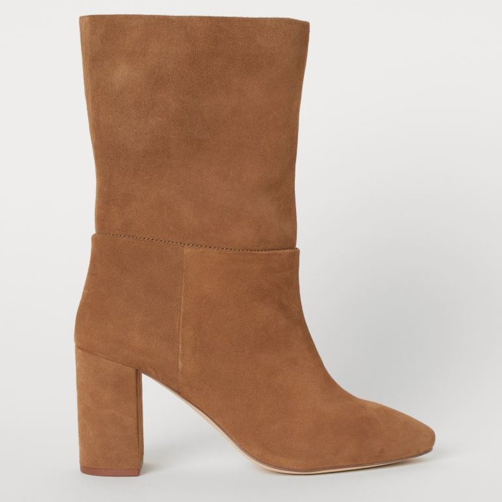 H&M Tan Suede Ankle Boots